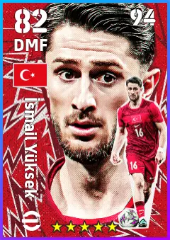 Ismail Yuksek eFootball 2026 player card — 82 OVR DMF