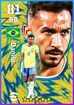 Danilo eFootball 2026 player card — 81 OVR RB