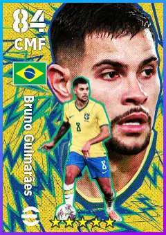 Bruno Guimaraes eFootball 2026 player card — 84 OVR CMF