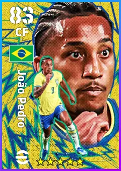 Joao Pedro eFootball 2026 player card — 83 OVR CF