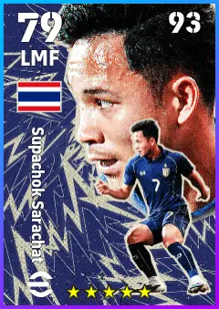Supachok Sarachat eFootball 2026 player card — 79 OVR LMF