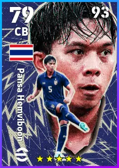 Pansa Hemviboon eFootball 2026 player card — 79 OVR CB