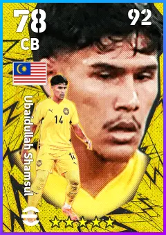 Ubaidullah Shamsul eFootball 2026 player card — 78 OVR CB