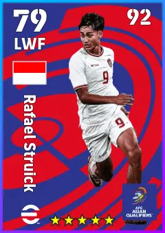 Rafael Struick eFootball 2026 player card — 79 OVR LWF