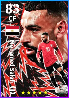 Mohamed Salah eFootball 2026 player card — 83 OVR CF
