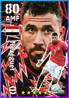 Trezeguet eFootball 2026 player card — 80 OVR AMF