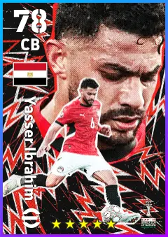 Yasser Ibrahim eFootball 2026 player card — 78 OVR CB