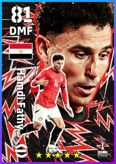 Hamdi Fathy eFootball 2026 player card — 81 OVR DMF