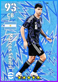 Marcos Senesi eFootball 2026 player card — 93 OVR CB