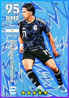 Giuliano Simeone eFootball 2026 player card — 95 OVR RMF