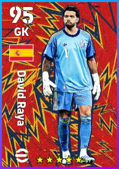 David Raya eFootball 2026 player card — 95 OVR GK