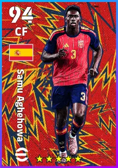 Samu Aghehowa eFootball 2026 player card — 94 OVR CF