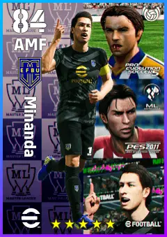 Minanda eFootball 2026 player card — 84 OVR AMF