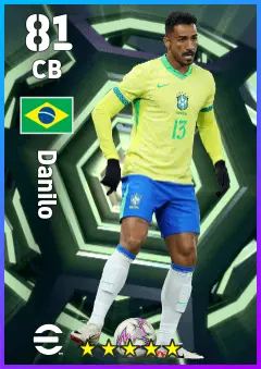 Danilo eFootball 2026 player card — 81 OVR CB