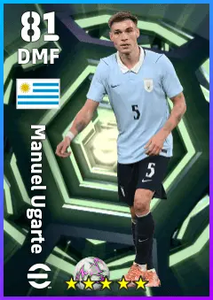 Manuel Ugarte eFootball 2026 player card — 81 OVR DMF