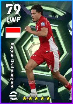 Ragnar Oratmangoen eFootball 2026 player card — 79 OVR LWF