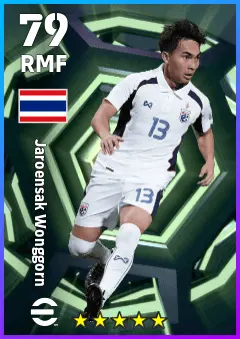 Jaroensak Wonggorn eFootball 2026 player card — 79 OVR RMF
