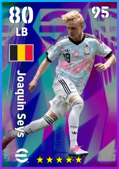 Joaquin Seys eFootball 2026 player card, 80 OVR LB