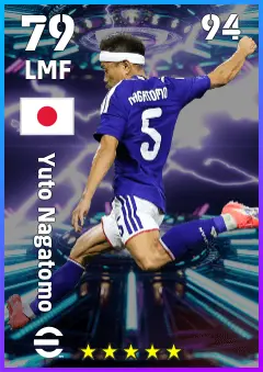 Yuto Nagatomo eFootball 2026 player card — 79 OVR LMF