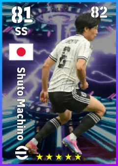 Shuto Machino eFootball 2026 player card — 81 OVR SS