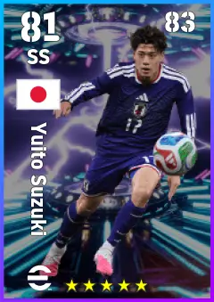 Yuito Suzuki eFootball 2026 player card — 81 OVR SS