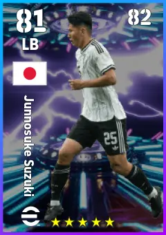 Junnosuke Suzuki eFootball 2026 player card — 81 OVR LB
