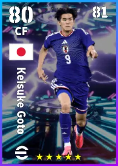 Keisuke Goto eFootball 2026 player card — 80 OVR CF