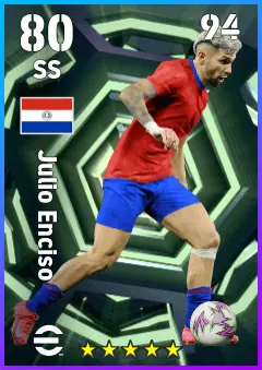 Julio Enciso eFootball 2026 player card — 80 OVR SS