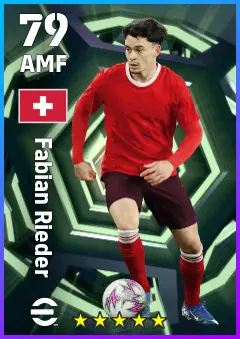 Fabian Rieder eFootball 2026 player card — 79 OVR AMF