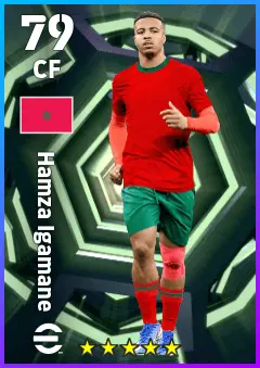 Hamza Igamane eFootball 2026 player card — 79 OVR CF
