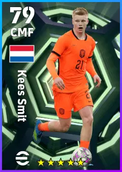 Kees Smit eFootball 2026 player card — 79 OVR CMF