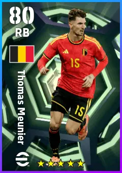 Thomas Meunier eFootball 2026 player card — 80 OVR RB