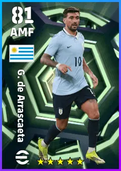 G. de Arrascaeta eFootball 2026 player card — 81 OVR AMF