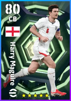 Harry Maguire eFootball 2026 player card — 80 OVR CB