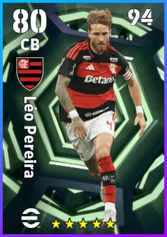 Leo Pereira eFootball 2026 player card — 80 OVR CB