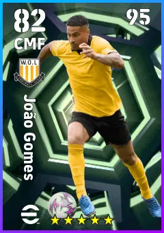 Joao Gomes eFootball 2026 player card — 82 OVR CMF
