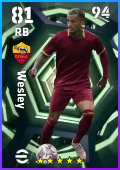 Wesley eFootball 2026 player card — 81 OVR RB
