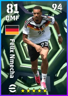 Felix Nmecha eFootball 2026 player card — 81 OVR DMF