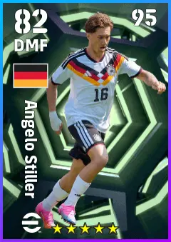 Angelo Stiller eFootball 2026 player card — 82 OVR DMF