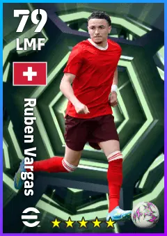 Ruben Vargas eFootball 2026 player card — 79 OVR LMF