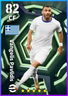 Vangelis Pavlidis eFootball 2026 player card — 82 OVR CF