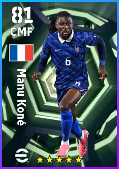 Manu Kone eFootball 2026 player card — 81 OVR CMF