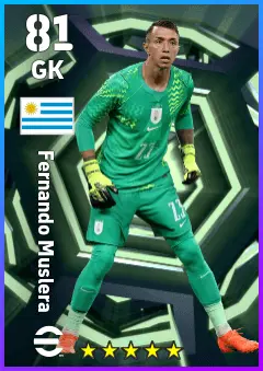 Fernando Muslera eFootball 2026 player card — 81 OVR GK
