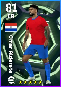 Omar Alderete eFootball 2026 player card — 81 OVR CB