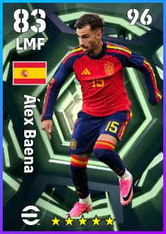 Alex Baena eFootball 2026 player card — 83 OVR LMF