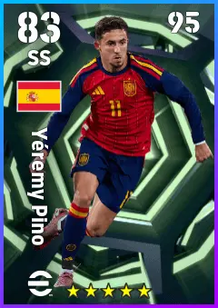Yeremy Pino eFootball 2026 player card — 83 OVR SS