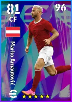 Marko Arnautovic eFootball 2026 player card, 81 OVR CF