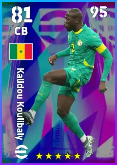 Kalidou Koulibaly eFootball 2026 player card, 81 OVR CB