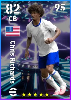 Chris Richards eFootball 2026 player card, 82 OVR CB