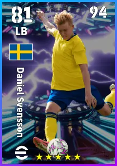 Daniel Svensson eFootball 2026 player card, 81 OVR LB